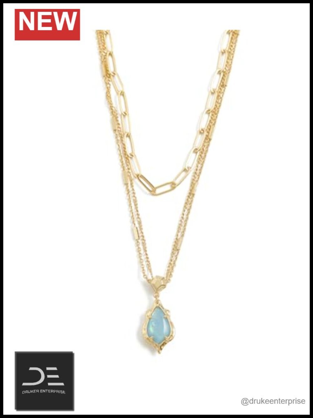 Kendra Scott Adriana Scallop Frame Multi Strand Necklace - Gold